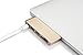 Type-C USB 3.0 5 in 1 Combo Hub for MacBook, Aluminum Multi-Port Adapter with USB-C Charging Port, Type-C Pass Through, 2 USB 3.0 Ports, SD/Micro Card Reader (Gold)