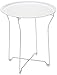 Atlantic urbSPACE Metal Side Table - Stylish Folding Tray Table, Sturdy Steel Construction with Wear-Resistant Powder Coating, PN in White