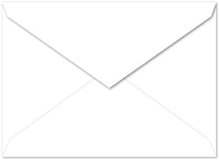 100 - 3 3/4 X 5 3/8 White Wove Envelopes Pointed Flap