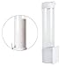 Cup Dispenser, Pevor Paste or Screw Plate Mountable Cup Holder Fits 3oz - 7oz Flat Bottom or Cone Cups Cup Dispenser Wall Mounted 16in Tube Length