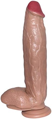 Full 11.8" Realistic Super Huge Long Tool with Super Soft Suction Cup - Brown- Yongyuande2.0