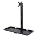 VERSATABLES Fixed Wall Mount Computer Station, Sit Stand Adjustable Height Monitor, Keyboard Workstation, Made in USA, Black