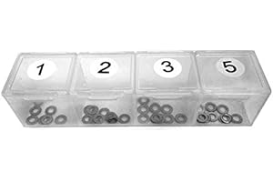 CHEEKON Shim Kit 40 Pieces of Box-Packed for AEG Airsoft Gun Gearboxes Stainless Steel