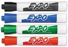 (6 Pack Value Bundle) SAN83074 Dry Erase Markers, Chisel Tip, Assorted, 4/Set