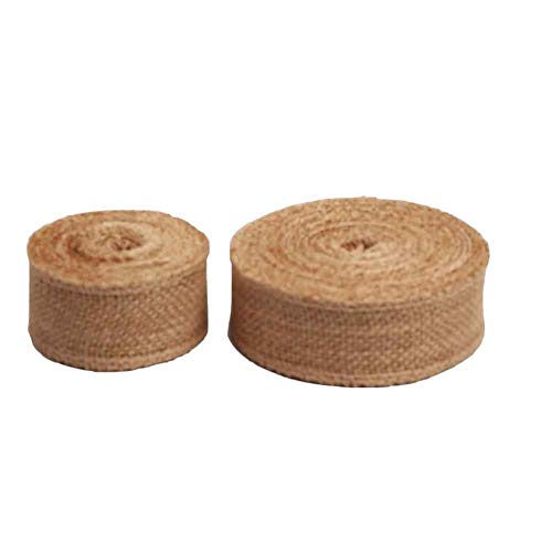 AAYU 3-Pack Burlap Ribbon 90' in Total | 1 1/2" x 10 Yards | Natural Jute | Total 30 Yards