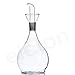 Eleton's Planet Pyriform 14oz Glass Olive Oil Dispenser Bottle, Oil & Vinegar Cruet with Pourers and NO Funnel Needed -Olive Oil Carafe Decanter for Kitchen