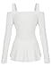 Zeagoo Women's Sexy Off The Shoulder Blouse Ruffle Side Casual Peplum Top Shirt