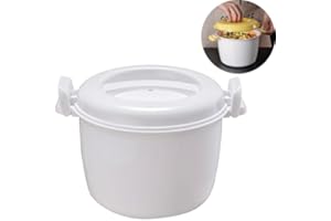 WANGYZJ Microwave Rice Cooker, Food Grade Portable Microwave Steamer for Rice, Microwave Steamer for Vegetables, Microwave Cookware (S)