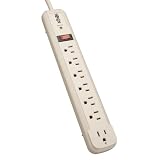 Tripp Lite 7 Outlet (6 Right Angle + 1 Transformer Outlet) Surge Protector Power Strip, 4ft Cord, Lifetime Limited Warranty & $25K INSURANCE (TLP74R)