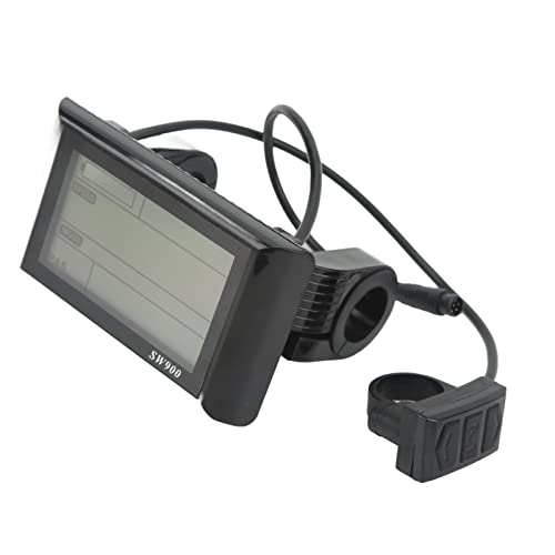 SUNGOOYUE Electric Bike Display, 24V 36V 48V 60V Universal SW900 LCD Display Meter with 6Pin Waterproof Connector for Electric Bike Modification
