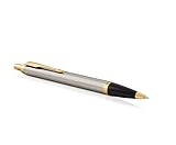 Parker IM Ballpoint Pen, Brushed Metal with Medium Point Black Ink Refill, Gift Box (1975558)