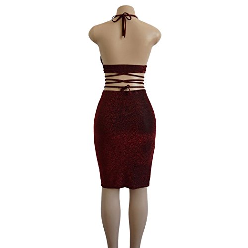 image for Minisoya Womens V Neck Party Clubwear Racy Bodysuit Bodycon Pencil Dre