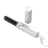 VAV 2 In 1 Hair Iron Mini Hair Curler and Straightener, Dual Voltage Curling Iron and Flat Iron for Travel, Ceramic Tourmaline Coating (White)