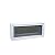 Glass Block Vent - 18"W x 8"H Vinyl Hopper Vent
