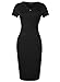Mooncolour Vintage Bodycon Midi Dress with Decorative Buttons