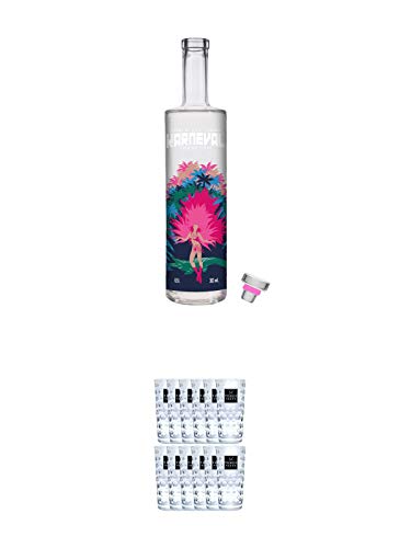 BONEZ MC & RAF CAMORA Karneval Premium Vodka 0,50 Liter + Three Sixty Vodka Gläser 12 er Karton