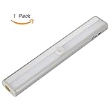 EVERMARKET Stick-on Anywhere Portable 10 LED Wireless Motion Sensing Light Bar with Magnetic Strip (Battery Operated)