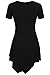 Meaneor Women's Handkerchief Hem Tunic Top T Shirts Style 1 Black XXL