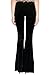 Women's Fashion Thick Velvet Bell Bottom High Waist Flared Pull On Stretch Pants USA