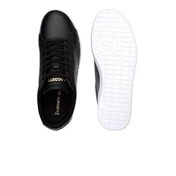 Lacoste Women's Hydez Leather Sneaker, Black/Gold, 7