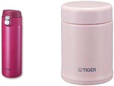 Tiger MMJ-A048 16-Ounce Insulated Travel Mug (Passion Pink) &amp; MCA-B025 8-Ounce Soup Cup (Framboise Pink), Bundle