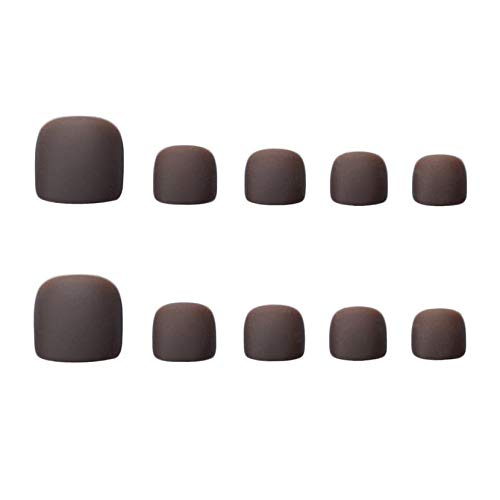 24pcs/set Short Matte Fake Toenails for Women Press On Toenails Artificial Toenails Pedicure Acrylic False Toenails Full Cover Summer Decoration