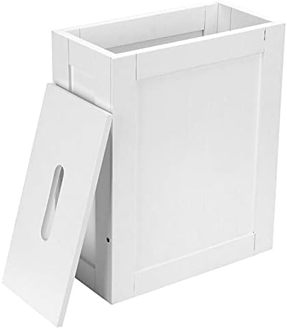 Vencier Shaker Slimline Bathroom Storage Unit White Wood