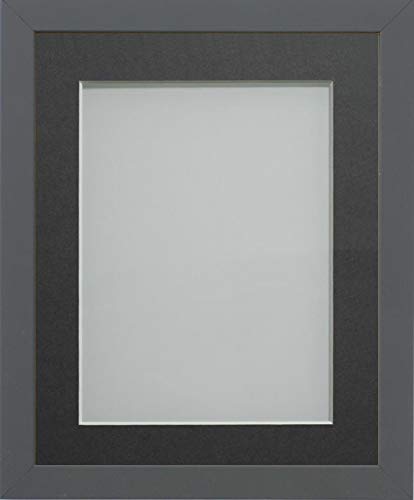 Frame Company Allington Grey Photo Frame with Grey Mount, 8x6 for 6x4 inch, fitted with perspex