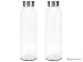 Pratico Kitchen 18 oz Leak-Proof Glass Bottles, Juice Containers and Smoothie Bottles, Stainless Steel Caps, 2 Pack