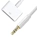ALife 30 Pin Female Dock Docking Connection to 3.5mm Male Audio Output AUX Cable for iPhone, iPad iPod - 3.3 feet White