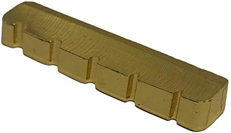 Algol - 5 String Slotted Brass Gold Palted Electric Bass Guitar Bridge Nut 45.2x6x8/8.9mm