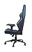 Ferrino Line Blue on Black Diamond Patterned Gaming and Lifestyle Chair by RapidX