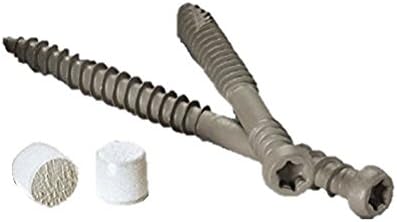 Pro Plug Kit for PVC Trim - Restoration Millwork Woodgrain Trim - 50 Linear feet with 2-3/4 Epoxy Coated Steel Screws