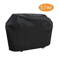 ONMIER Grill Cover, 57 inch Oxford Fabric BBQ Cover Waterproof & Dust-Proof & Anti-UV, Gas Grill Cover for Outdoor, Garden Patio Grill Protector (145CM /57 inch)