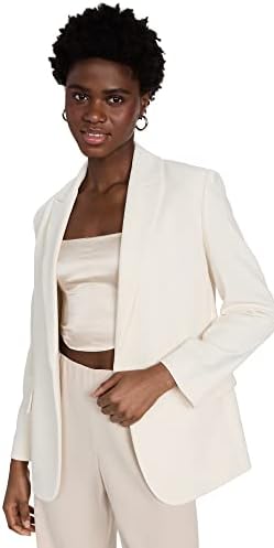 Theory Women's 2 Button Tailor Jacket Sleek Flannel, New Charcoal