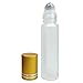 Beauticom Glass 10ml ~ 1/3 oz Roller Bottles with Metal Cap, Stainless Steel Roll Balls for Essential Oil, Aromatherapy, Perfume, Lip Gloss, Lip Balm, Roll on Bottles (6 Bottles, MIX 6 Colors)