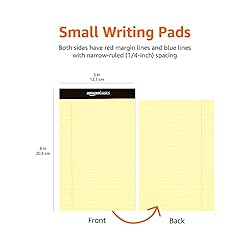 Amazon Basics Narrow Ruled Writing Pad - Canary