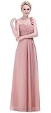 Esvor Flower One Shoulder Empire Waist Prom Party Evening Long Bridesmaids Dress