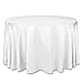 LinenTablecloth 108-Inch Round Satin Tablecloth White