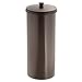 MetroDecor mdesign Bowl Brush, Plunger, Toilet Paper Holder, Round Wastebasket Trash Can, Bronze, Set of 4