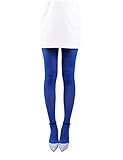 10STAR11 Women's 80 Denier Light Weight Reinforced Toe Silky Pantyhose Tights BLUE,O