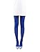 10STAR11 Women's 80 Denier Light Weight Reinforced Toe Silky Pantyhose Tights BLUE,O