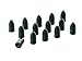 Bulk 14 Pack - 3/8 Oz Top Brass Tungsten Polished Worm Weights / Sinker - Wholesale Discount