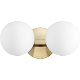 Quorum 539-2-80 Contemporary Modern Two Light Vanity in Brass - Polished/Cast Finish,
