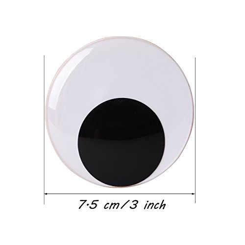 Sunmns 3 Inches Giant Wiggle Eyes with Self Adhesive, 4 Pack