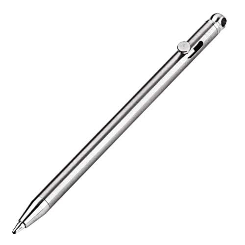 SMOOTHERPRO Mini Titanium Ballpoint Pen Compatible with Fisher SU Refill with Key Ring for Backup Pendant Work EDC Business Natural (KT209)