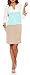 Glamour Empire. Womens Jersey Colour Block Shift Dress with Pockets S-2XL. 303 (Mint & Beige, US 12, L/XL)