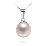 Acxico with Round Big Pearl Inlaid Necklace Pendant