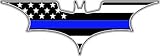 Batman Dark Knight Reflective US Flag with Blue Line Decal 6