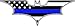 Batman Dark Knight Reflective US Flag with Blue Line Decal 6